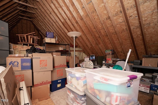 view of attic