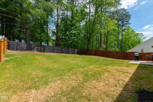 303 Forestview Crest Way, Fuquay Varina, NC 27526 - view of yard with a fenced backyard and a patio area