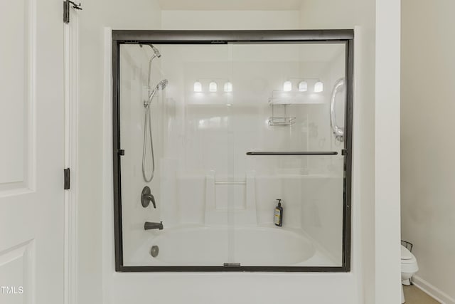 106 Churment Ct, Durham, NC 27703 - full bathroom with combined bath / shower with glass door and toilet