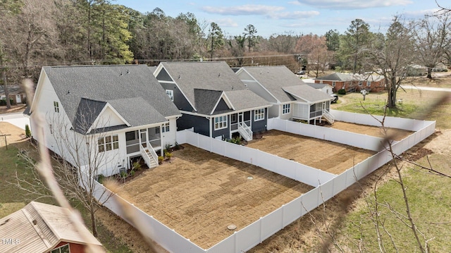 bird's eye view featuring a residential view