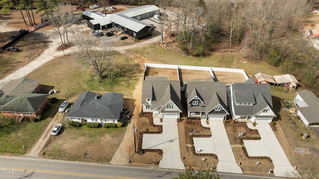 drone / aerial view with a residential view