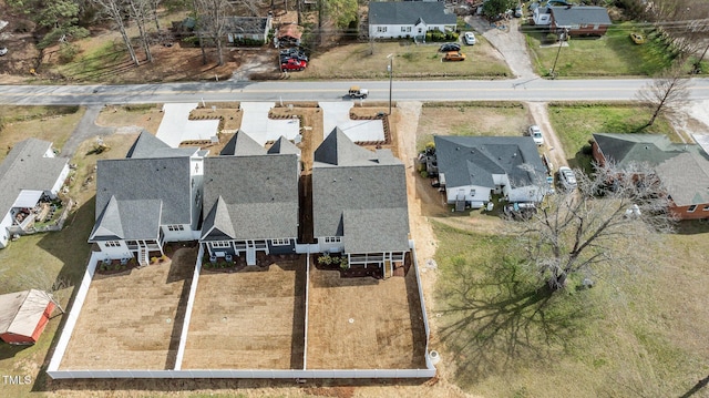 aerial view with a residential view