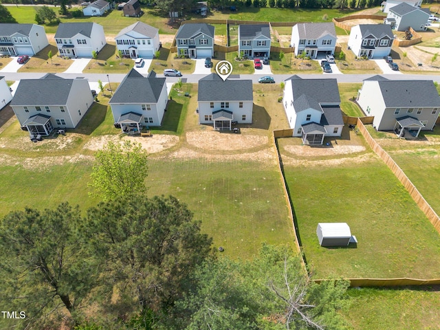 drone / aerial view featuring a residential view