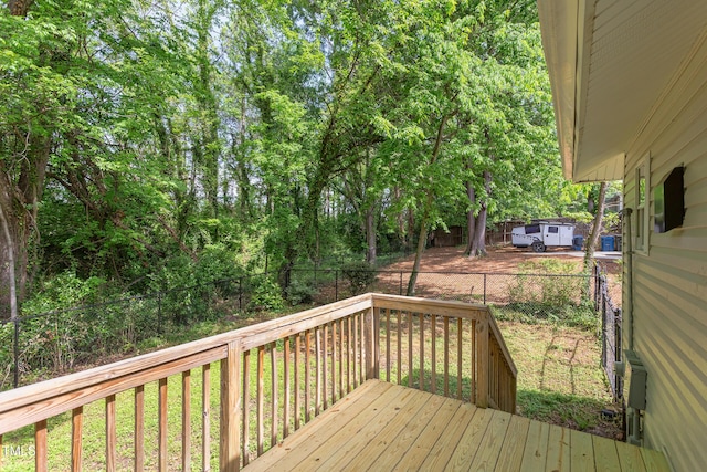 919 Orient St, Durham, NC 27701 - deck featuring a fenced backyard