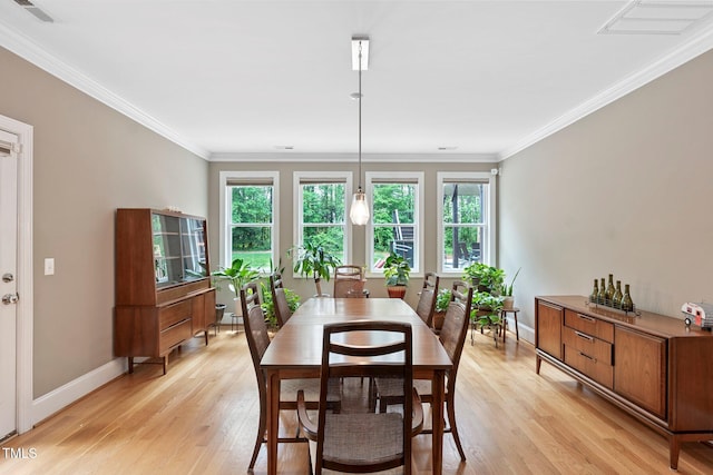 120 Wood Lake Dr, Fuquay Varina, NC 27526 - dining room featuring a wealth of natural light, visible vents, light wood finished floors, and baseboards