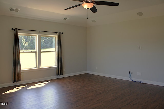 5004 Clowser Minnow Ct, Wake Forest, NC 27587 - unfurnished room featuring dark wood finished floors and ceiling fan