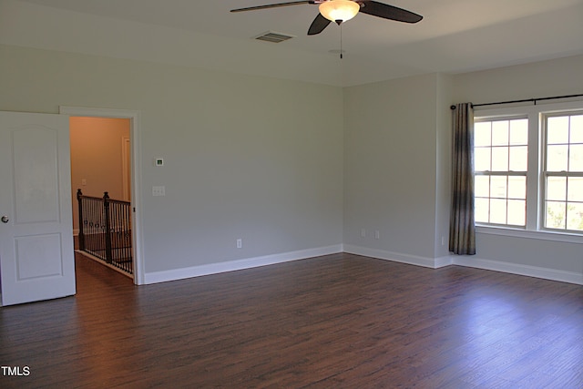 5004 Clowser Minnow Ct, Wake Forest, NC 27587 - empty room with dark wood-type flooring and a ceiling fan