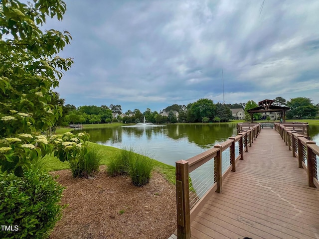 1209 Shasta Daisy Dr, Wake Forest, NC 27587 - dock featuring a gazebo and a water view