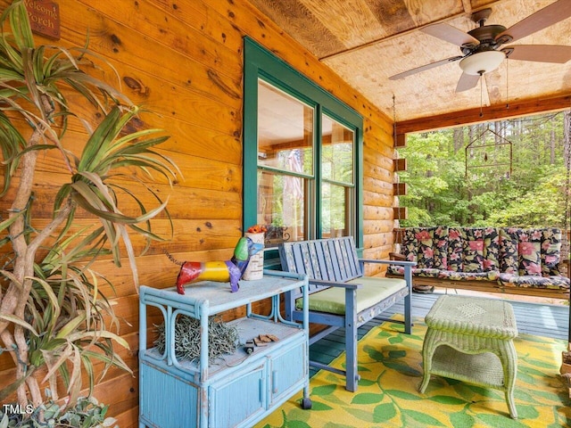 3009 Pleasant Hill Church Rd, Siler City, NC 27344 - view of patio / terrace with ceiling fan