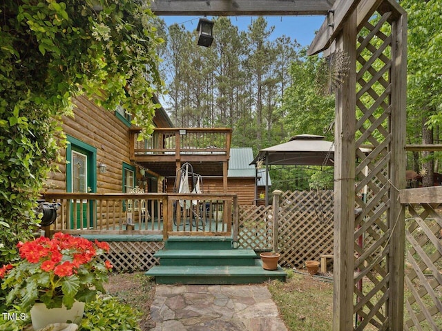 3009 Pleasant Hill Church Rd, Siler City, NC 27344 - wooden deck with a gazebo