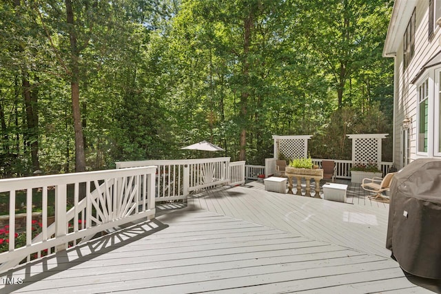 view of wooden deck