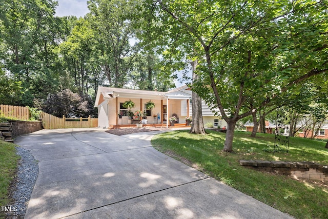 5505 Knollwood Rd, Raleigh, NC 27609 - view of front of home with covered porch and driveway