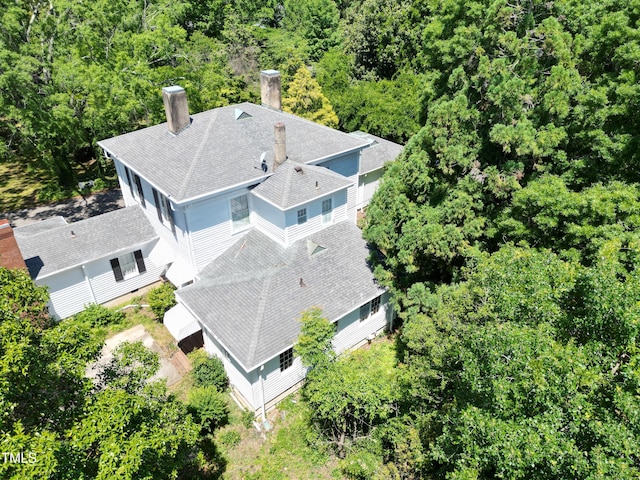 bird's eye view with a forest view