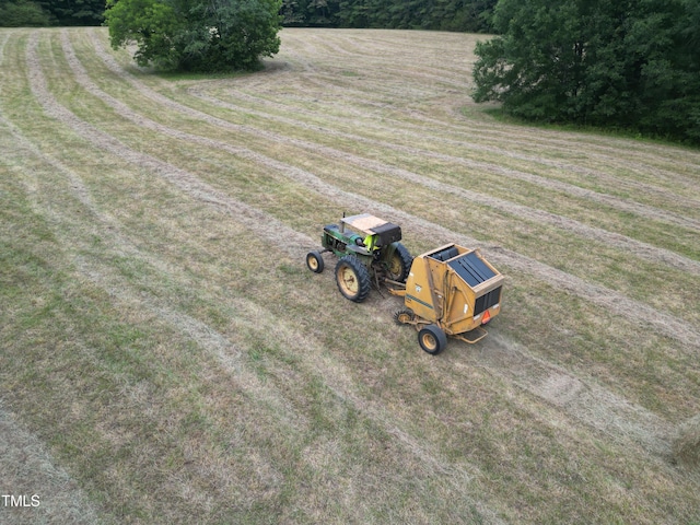 drone / aerial view with a rural view