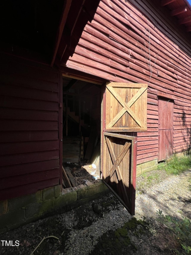 view of barn