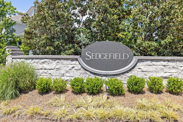 view of community sign