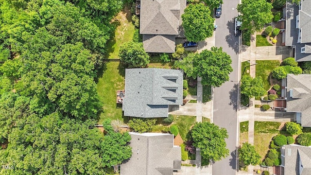aerial view with a residential view