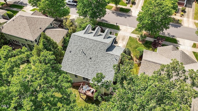 drone / aerial view with a residential view