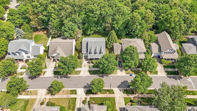 bird's eye view with a residential view