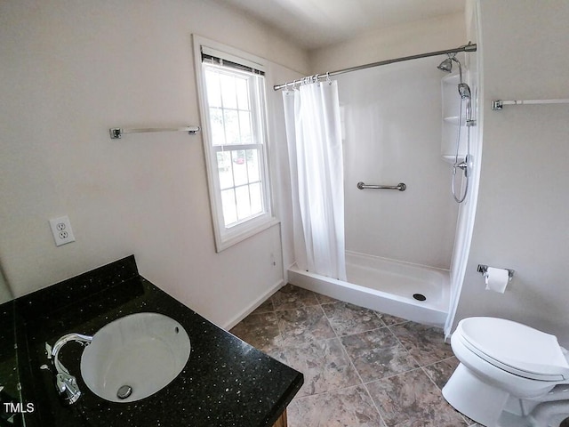 2528 Beech Gap Ct, Raleigh, NC 27603 - bathroom featuring a shower with shower curtain and vanity