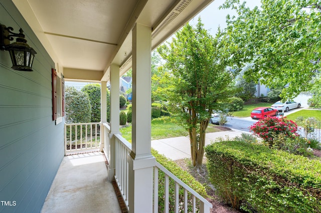 balcony with a porch