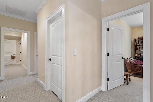 1317 Colonial Club Rd, Wake Forest, NC 27587 - corridor with visible vents, baseboards, and light carpet