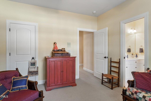 1317 Colonial Club Rd, Wake Forest, NC 27587 - sitting room featuring light colored carpet and baseboards