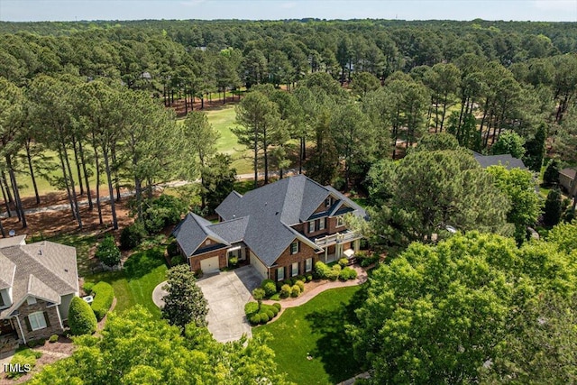 1317 Colonial Club Rd, Wake Forest, NC 27587 - aerial view with a view of trees