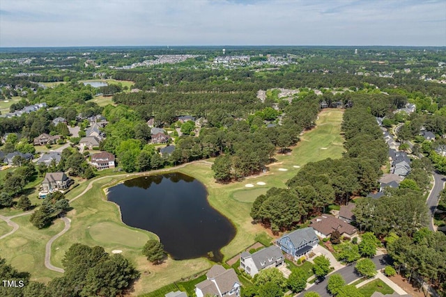 1317 Colonial Club Rd, Wake Forest, NC 27587 - bird's eye view featuring a residential view, a water view, and view of golf course