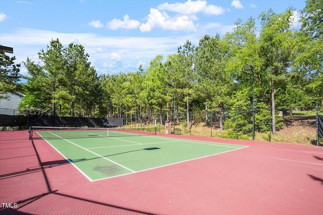 1317 Colonial Club Rd, Wake Forest, NC 27587 - view of tennis court featuring fence and community basketball court