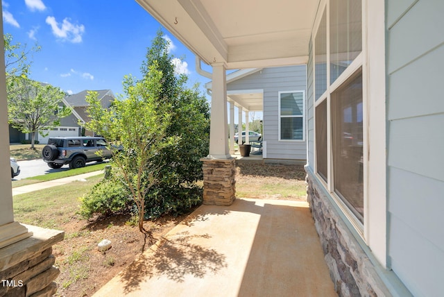 view of patio / terrace featuring covered porch