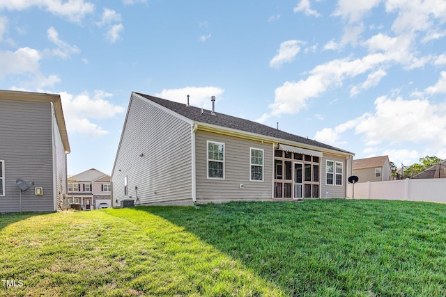 46 S Great White Way, Clayton, NC 27527 - rear view of property featuring fence and a yard