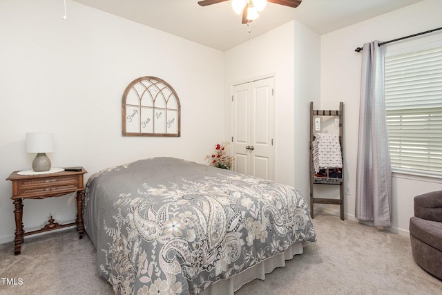 46 S Great White Way, Clayton, NC 27527 - bedroom featuring ceiling fan, baseboards, a closet, and carpet