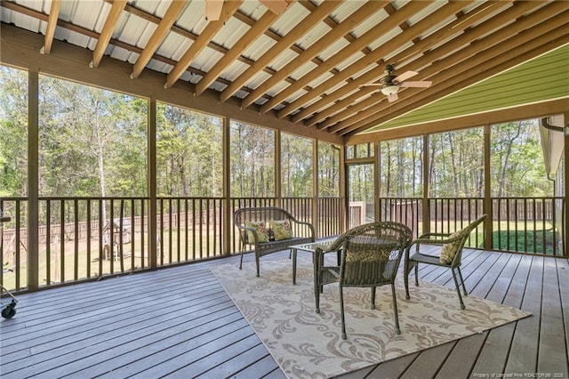 626 Bailey Rd, Coats, NC 27521 - sunroom / solarium with a wealth of natural light and ceiling fan