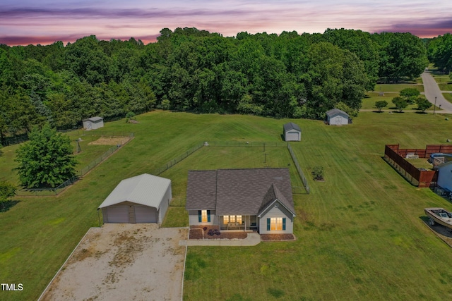 aerial view of property and surrounding area