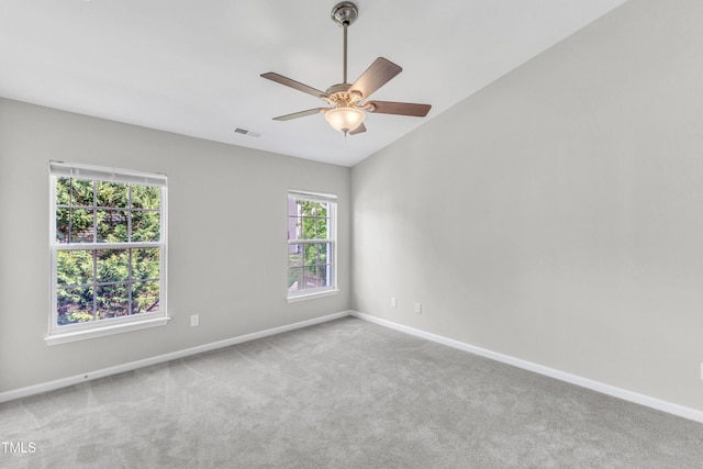 2705 Wyntercrest Ln, Durham, NC 27713 - carpeted spare room featuring a ceiling fan, baseboards, and visible vents