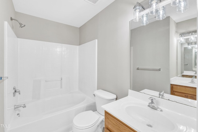 2705 Wyntercrest Ln, Durham, NC 27713 - full bath with bathing tub / shower combination, vanity, and toilet