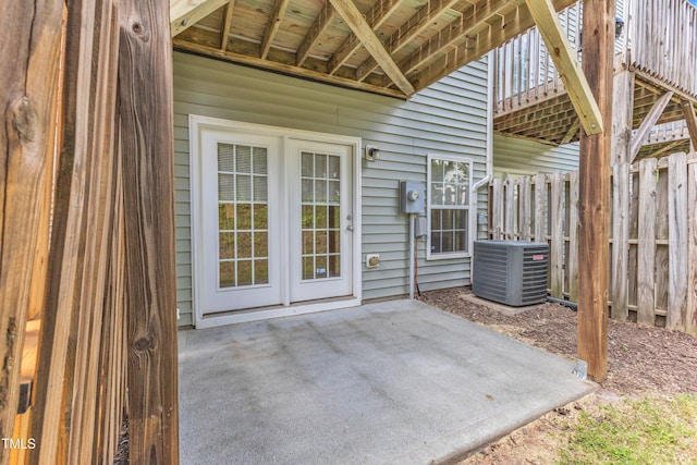 2705 Wyntercrest Ln, Durham, NC 27713 - view of patio / terrace with central AC and fence