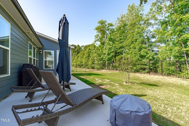 view of patio / terrace with a fenced backyard