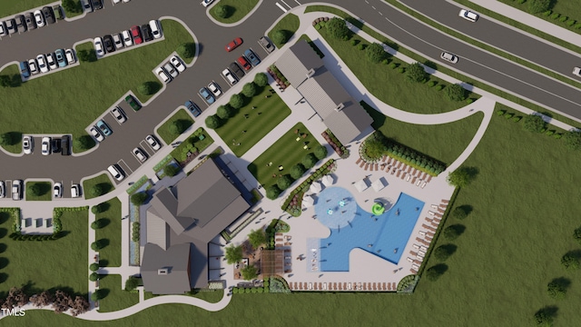 2874 Quarry Rd Unit 165, Rolesville, NC 27571 - aerial view of a pool