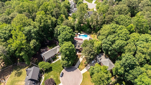 7901 Farnham Ct, Raleigh, NC 27615 - birds eye view of property featuring a view of trees