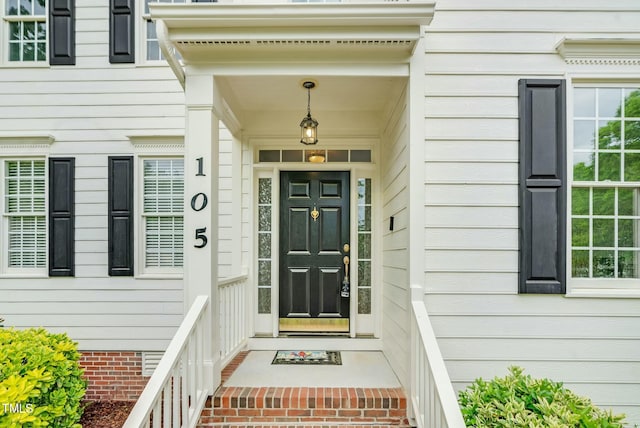 view of doorway to property
