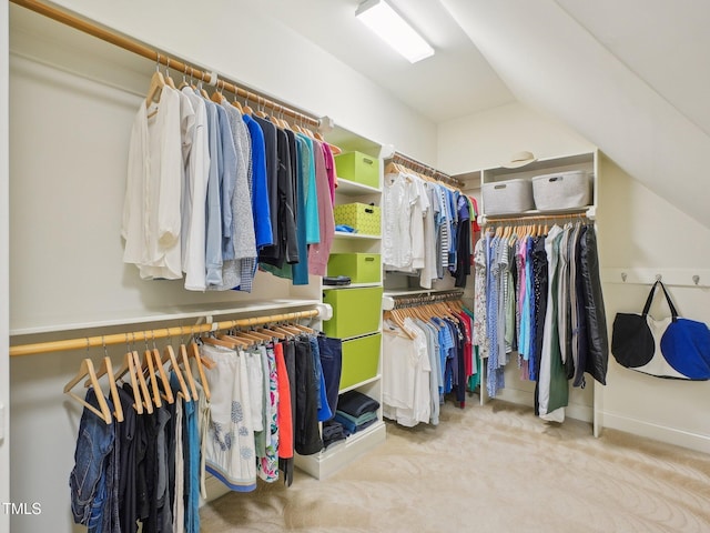 4125 Enfield Ridge Dr, Cary, NC 27519 - walk in closet with carpet floors and lofted ceiling