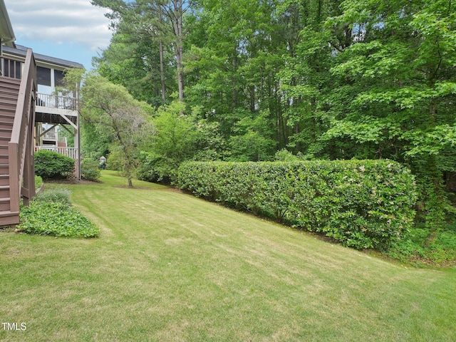 4125 Enfield Ridge Dr, Cary, NC 27519 - view of grassy yard with stairs