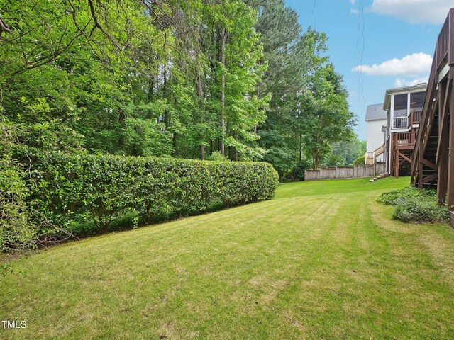 4125 Enfield Ridge Dr, Cary, NC 27519 - view of green lawn featuring stairs