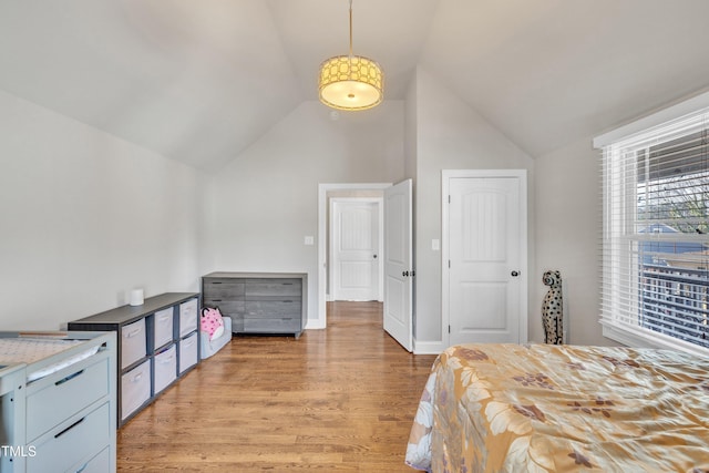 725 S State St, Raleigh, NC 27601 - unfurnished bedroom with light wood finished floors and lofted ceiling