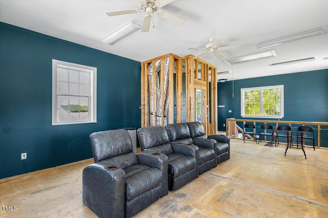 7348 NC-222 Hwy, Stantonsburg, NC 27883 - living room with attic access and ceiling fan