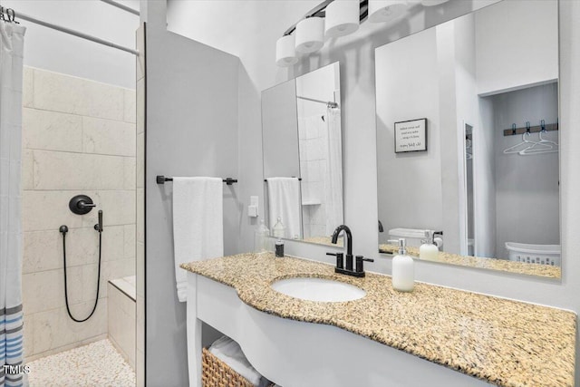 7348 NC-222 Hwy, Stantonsburg, NC 27883 - full bathroom with vanity and tiled shower