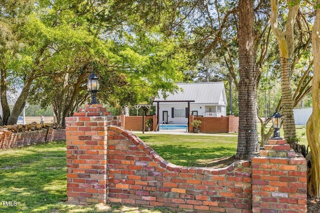 7348 NC-222 Hwy, Stantonsburg, NC 27883 - view of yard with a fenced in pool and fence