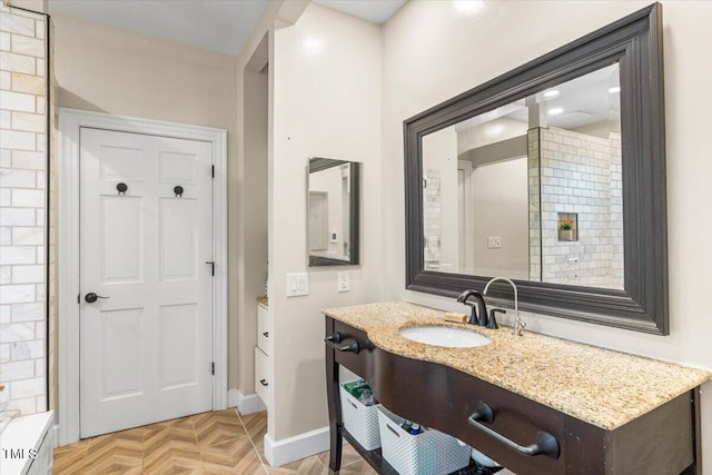 7348 NC-222 Hwy, Stantonsburg, NC 27883 - bathroom with vanity and baseboards